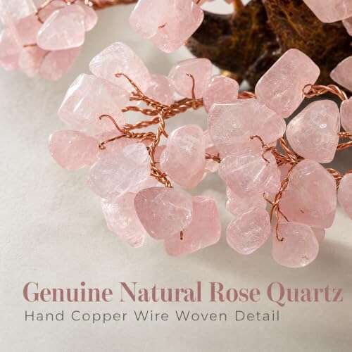 FATONIO Rose Quartz Crystal Bonsai Tree Review
